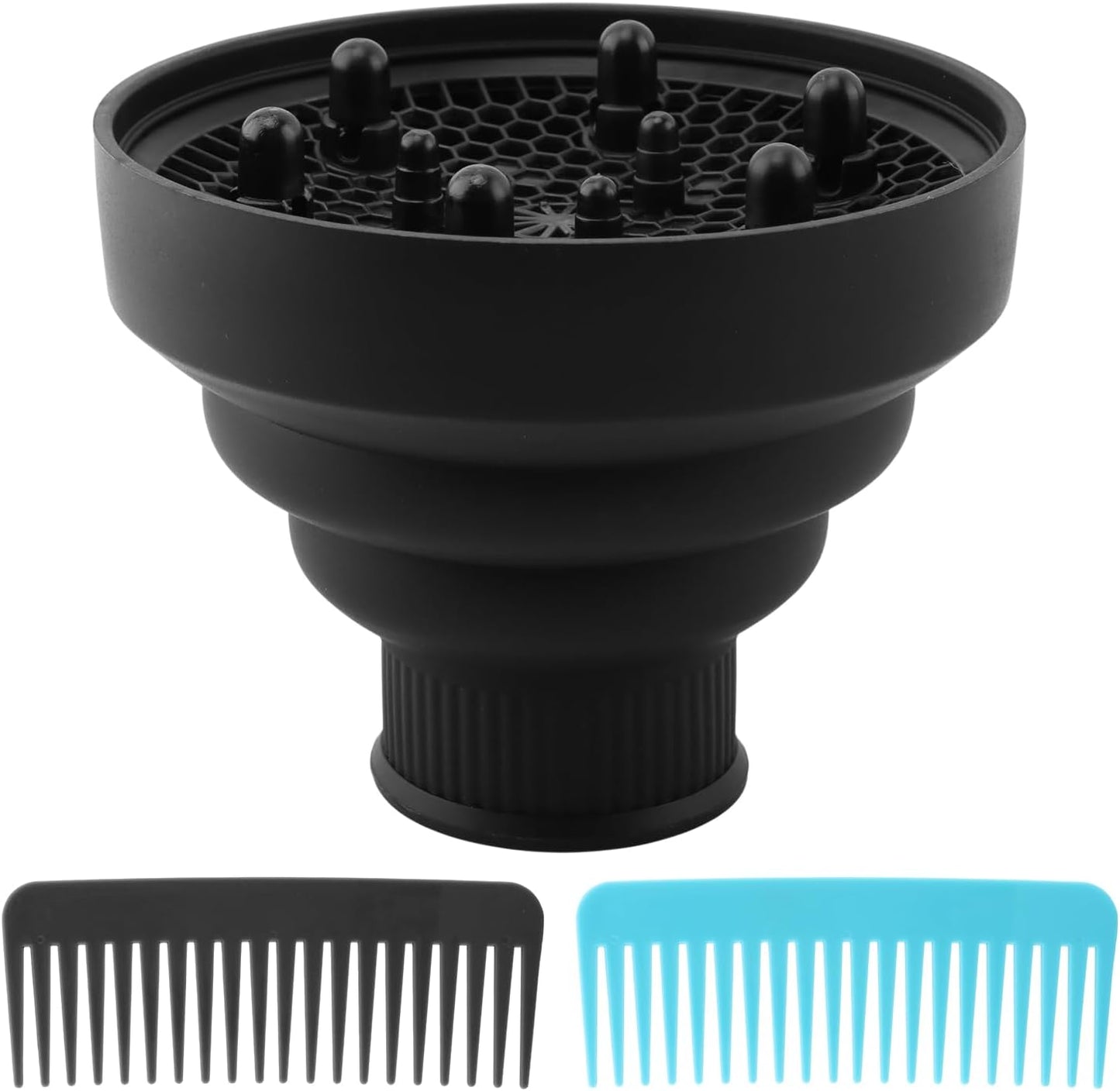 Universal Collapsible Hair Dryer Diffuser - Portable Attachment for Thick Hair | Travel-Friendly Pink Design