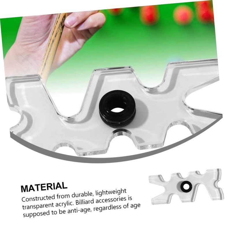 Toddmomy 2pcs Plastic Pool Cue Bridge Head Wall Shelf Brackets, Clear