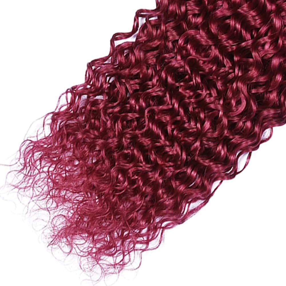 30 32 34 inch Burgundy Bundles 99j Water Wave Bundles Red Human Hair Bundle 22 24 26 inch Burgundy Human Hair Bundle 150g