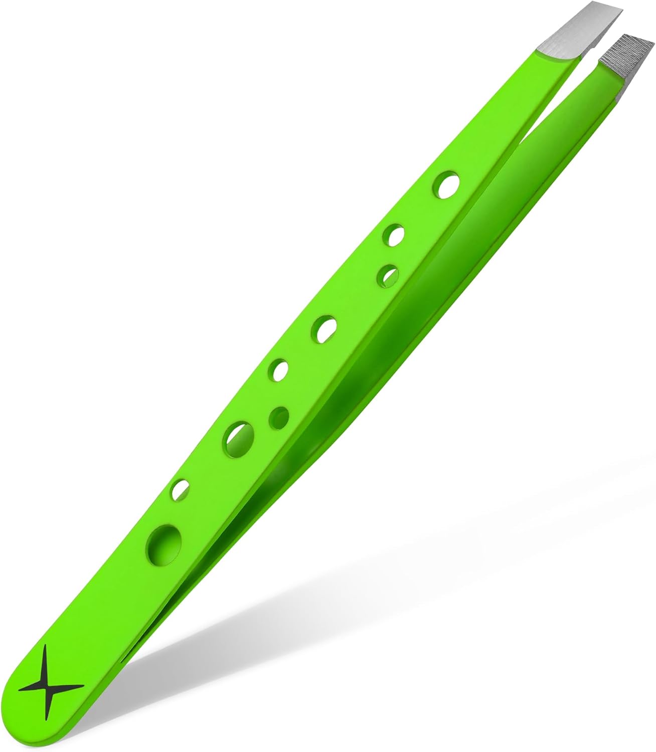 Precision Eyebrow Tweezers - Japanese Stainless Steel Slant Tip for Fine Hair | Unique Tropical Lime Color