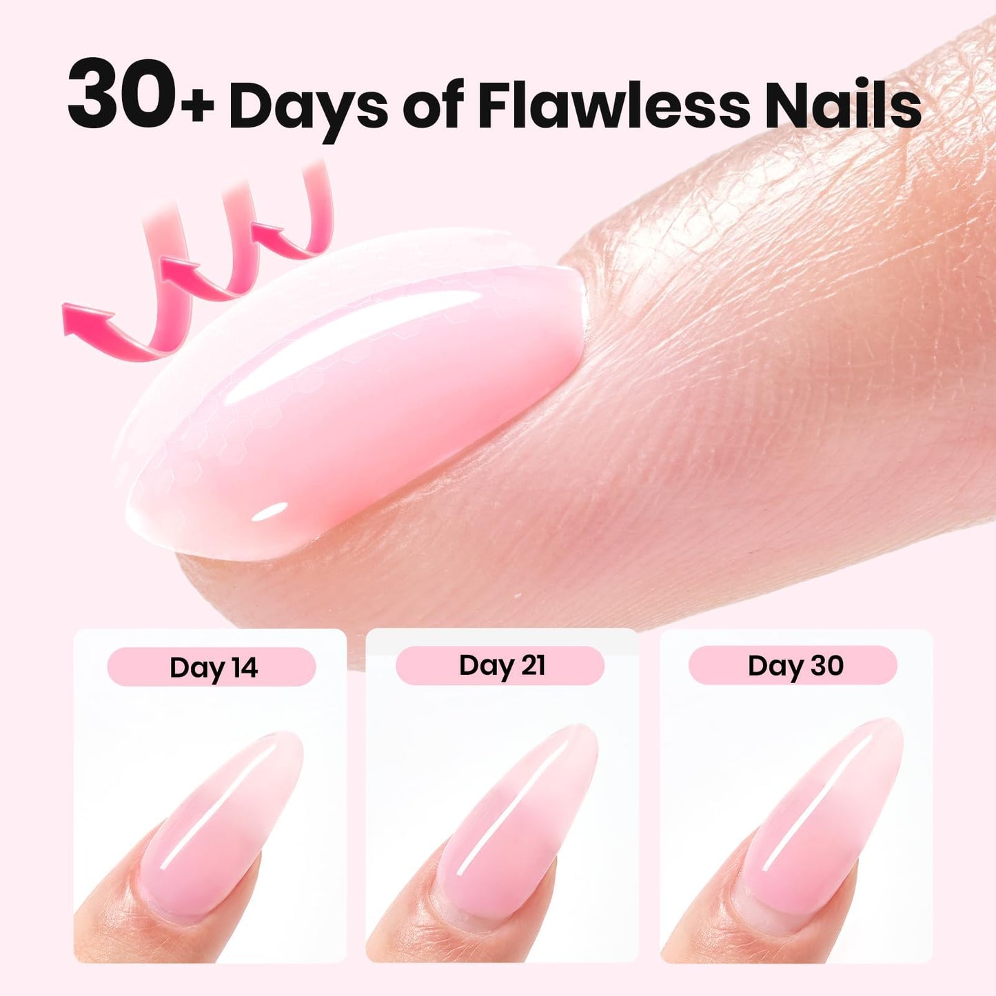 Beetles Builder Gel for Nails,0.5oz Jelly Pink Building Gel HEMA & TPO Free,7 in 1 for Strengthening Nails Building Apex & Extension with Nail Art Brush, Beginner Friendly,DIY UV Nail Salon at Home
