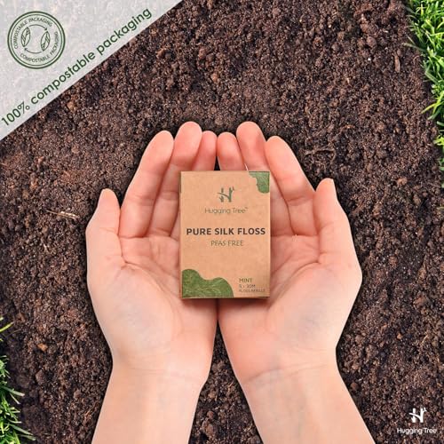 Hugging Tree Silk Dental Floss Refill Pack of 5 - Biodegradable, Mint, PFAS-Free