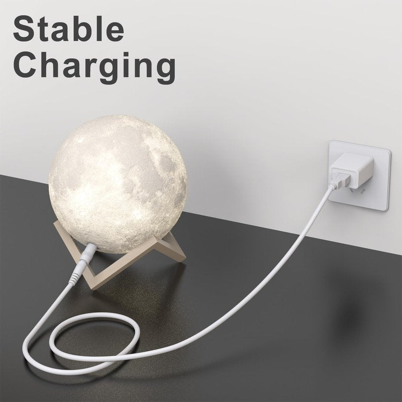 Cordro USB to DC 5V Power Cord, Universal DC Plug Jack Charging Cable with 9 Adapters for Moon Lamp, Massage Wand, Router, LED Light, Mini Fan, Speaker and More Devices (White)