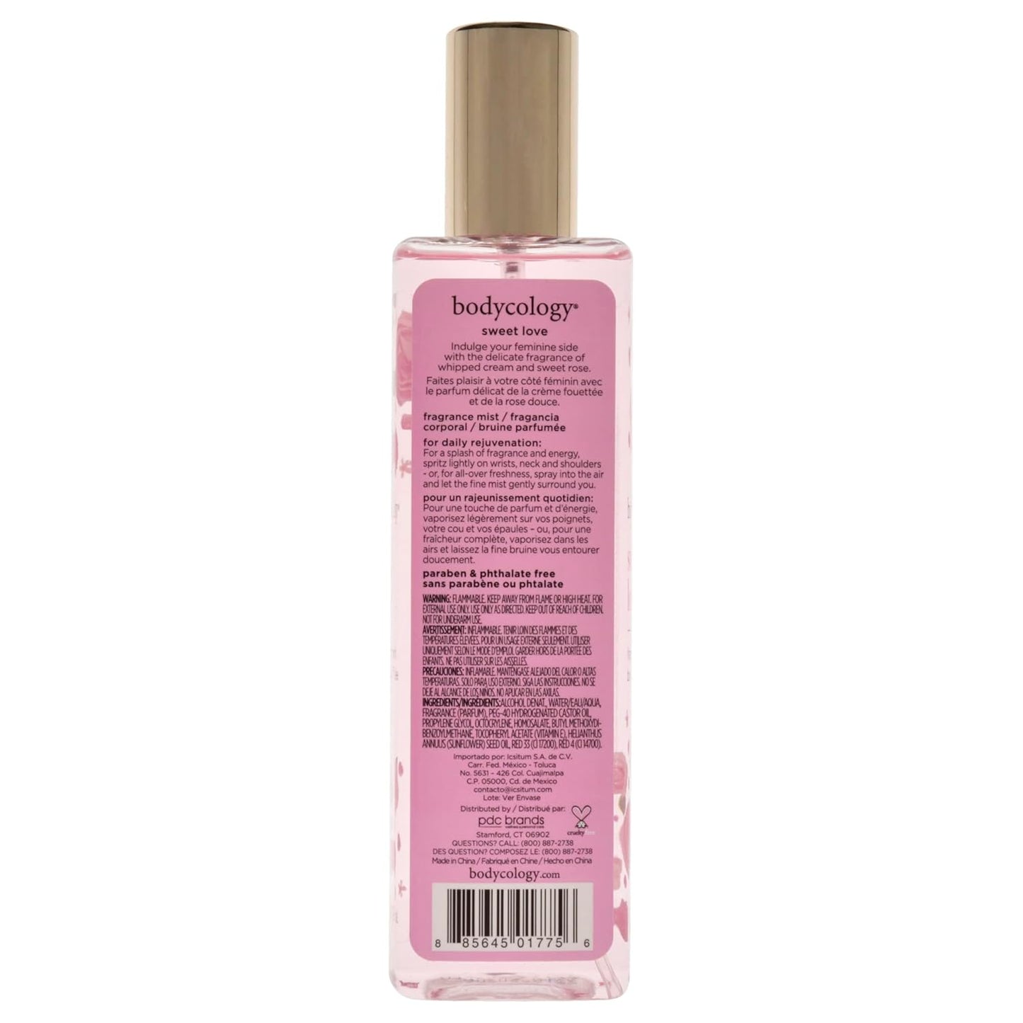 Bódycólogÿ Sweet Love Perfume - 8 oz Body Mist Spray for Women | Floral Fragrance
