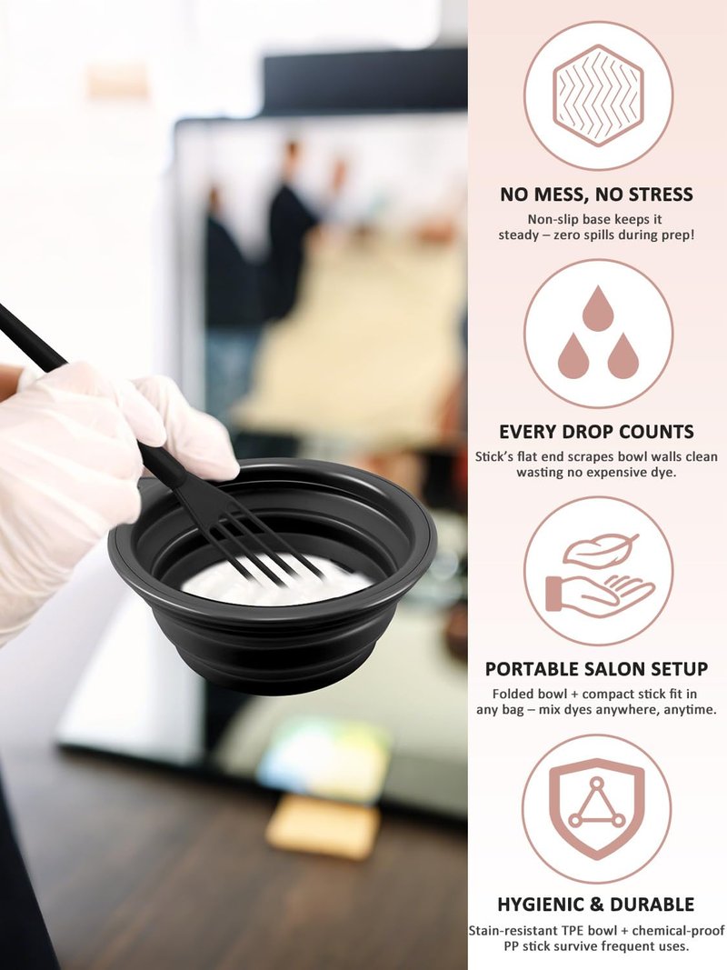 12PCS Hair Bleach Highlighting Kit - Includes Dye Brush, Bowl, Silicone Cap, Gloves | At-Home Hair Coloring Supplies
