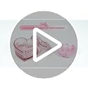 Large Body Powder Puff and Crystal Glass Container Set for Dusting & Shimmer