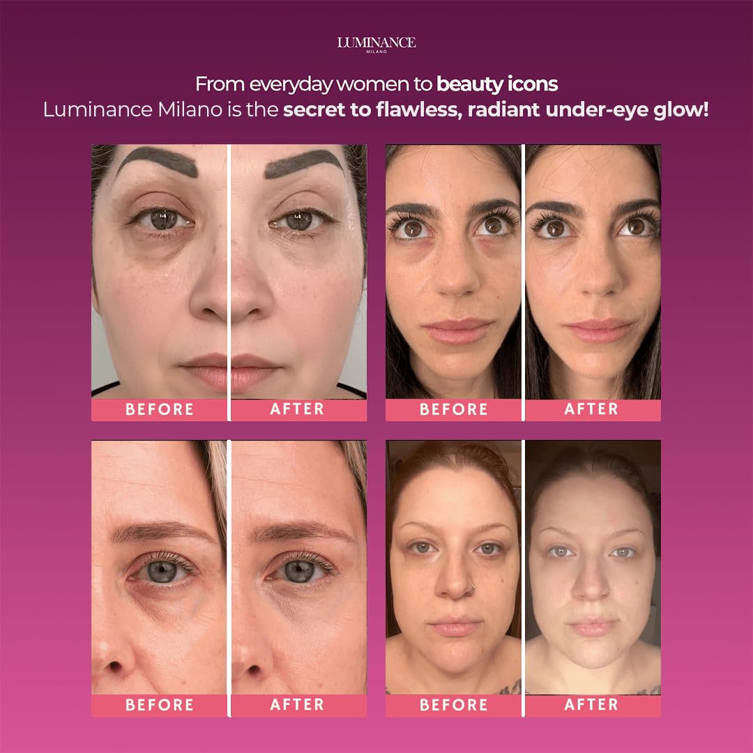Luminance Milano Under Eye Brightener - Lightweight Vegan Concealer for Dark Circles | Pink, Natural Radiant Finish