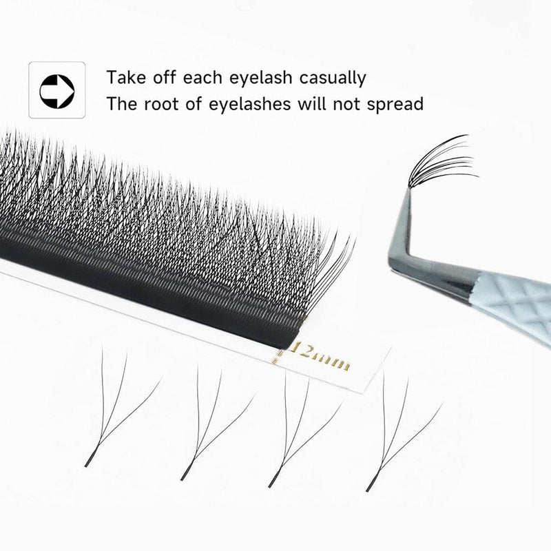 MK Queens Lash Tweezers - Stainless Steel Fiber Tip Eyelash Tweezers (Set of 4) - Diamond Grip Professional Lash Tweezers for Eyelash Extensions (White)