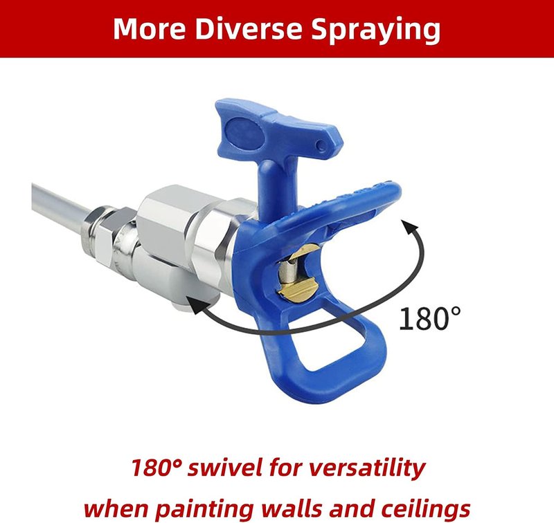 Airless Paint Spray Gun Swivel Joint Compatible with Graco 287036 7/8 Inch Thread 180 Degree Rotation
