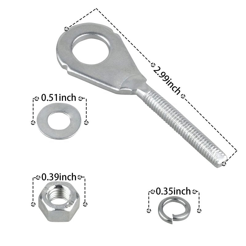 NTHREEAUTO Motorcycle Chain Adjuster Tensioner Metal Chain Axle Adjusters Compatible with Honda CT70 XR70R CRF50F C70 CRF100F CRF70F CRF80F XR75 XR80 XR100 (80MM)