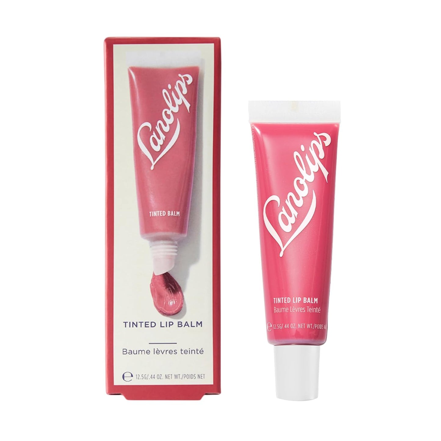 Lanolips Tinted Lip Balm - Moisturizing Color-Tinted Balm with Lanolin & Vitamin E | Perfect Nude (12.5g / 0.44oz)