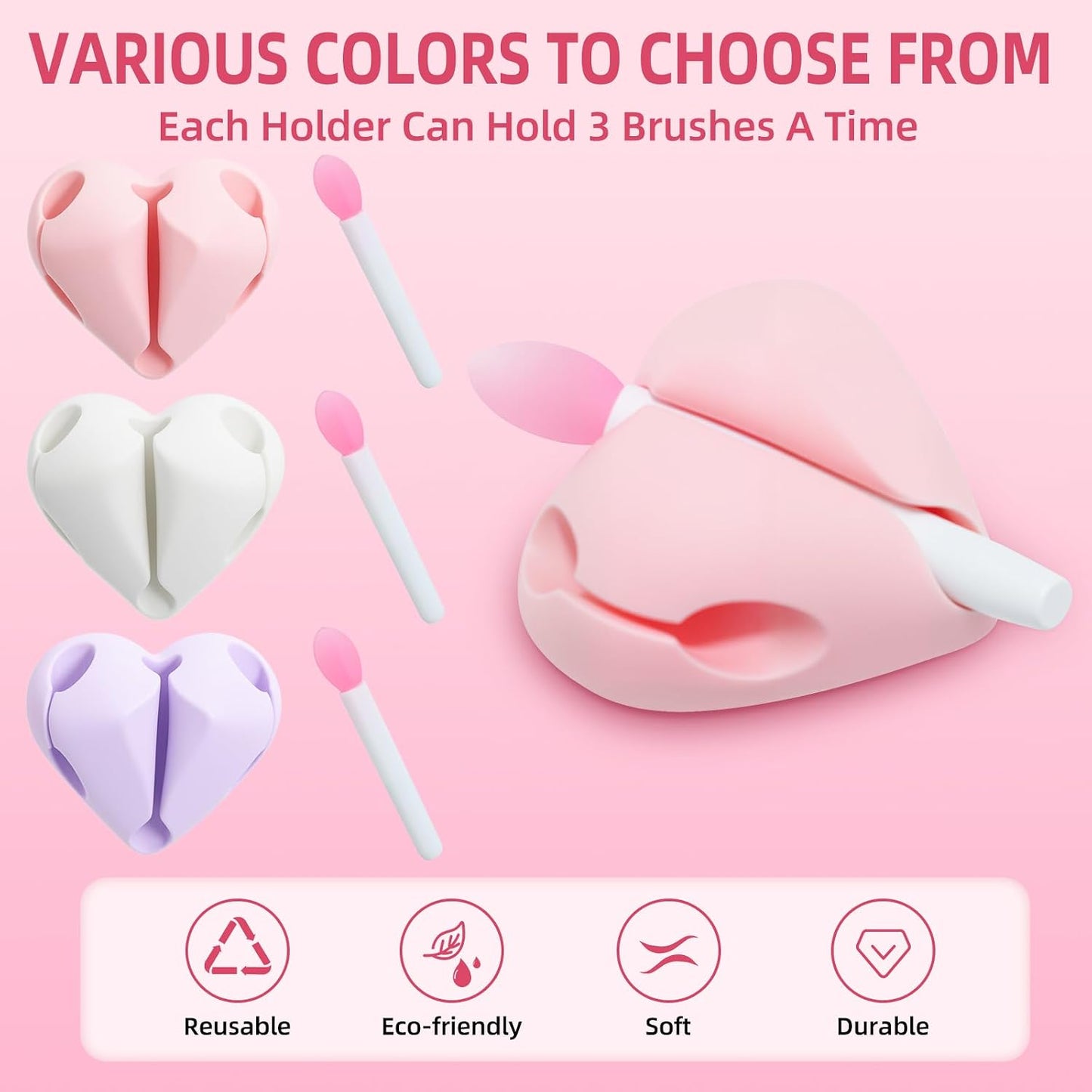 Spatula Holder for Laneige Lip Mask - 3 Holers & 3 Spatulas | Protective Silicone Brush Topper
