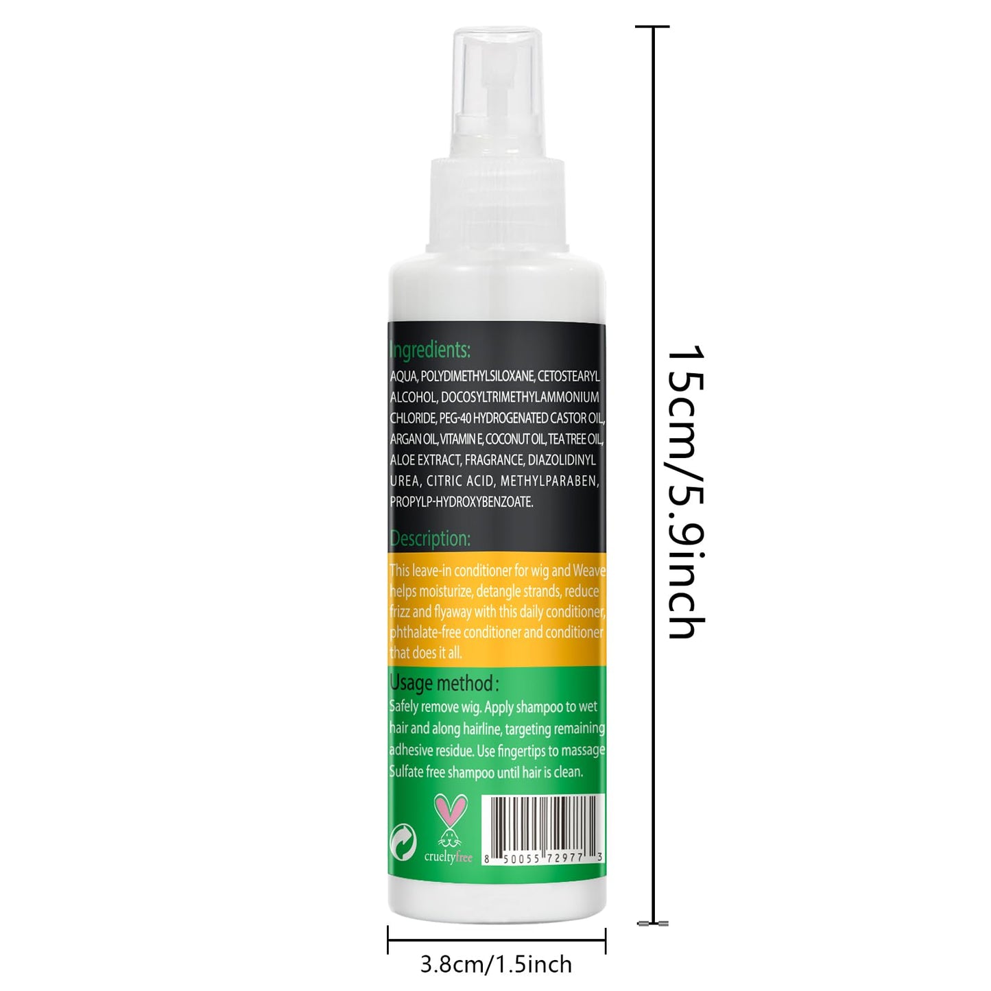 Goiple Wig Milk Spray Wig Spray for Synthetic Hair, Leave-In Conditioner for Hair Wigs, Conditioner & Detangler 2 in 1 Moisturizer, Hydrates & Replenishes Synthetic Wigs Easy Combing (3.4 fl oz)