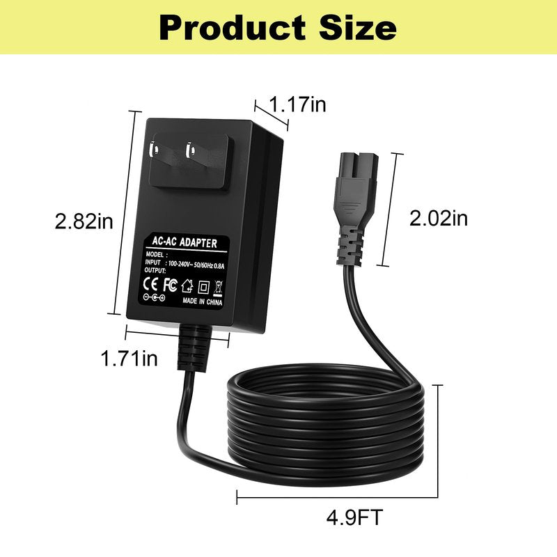 5V Charger for JRL Professional Cordless Hair Rechargeable Trimmer Clippers Compatible with JRL FF2020C FF2020T Power Adapter Cord