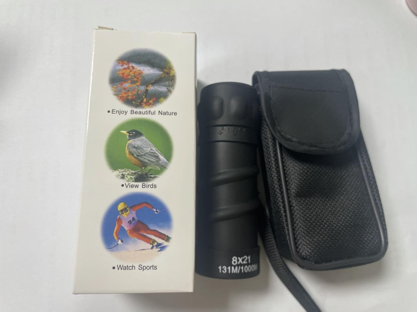8x21 HD Optical Monocular Telescope, High Power & Clear Vision Pocket Scope, Mini Monoculars for Men Women, Outdoor Gear for Camping, Hunting, Sports, Travel