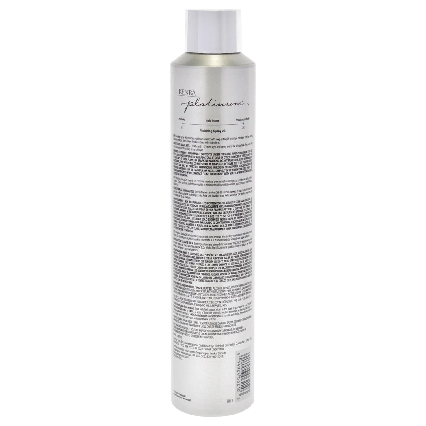 Kenra Professional Platinum Finishing Spray 26 - Maximum Hold Hairspray | Fast-Drying, Humidity-Resistant, All-Day Style Retention | Ideal for All Hair Types