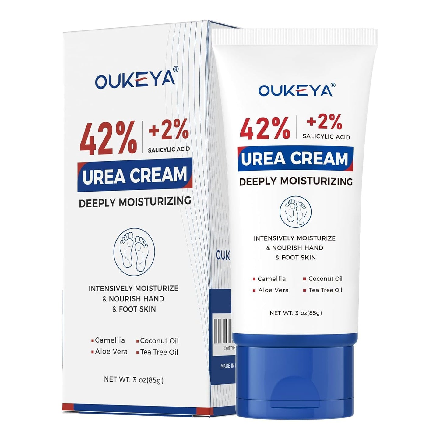 Urea Cream 42% with 2% Salicylic Acid - Deep Moisturizing Foot & Hand Cream | 3 Oz for Dry, Cracked Skin