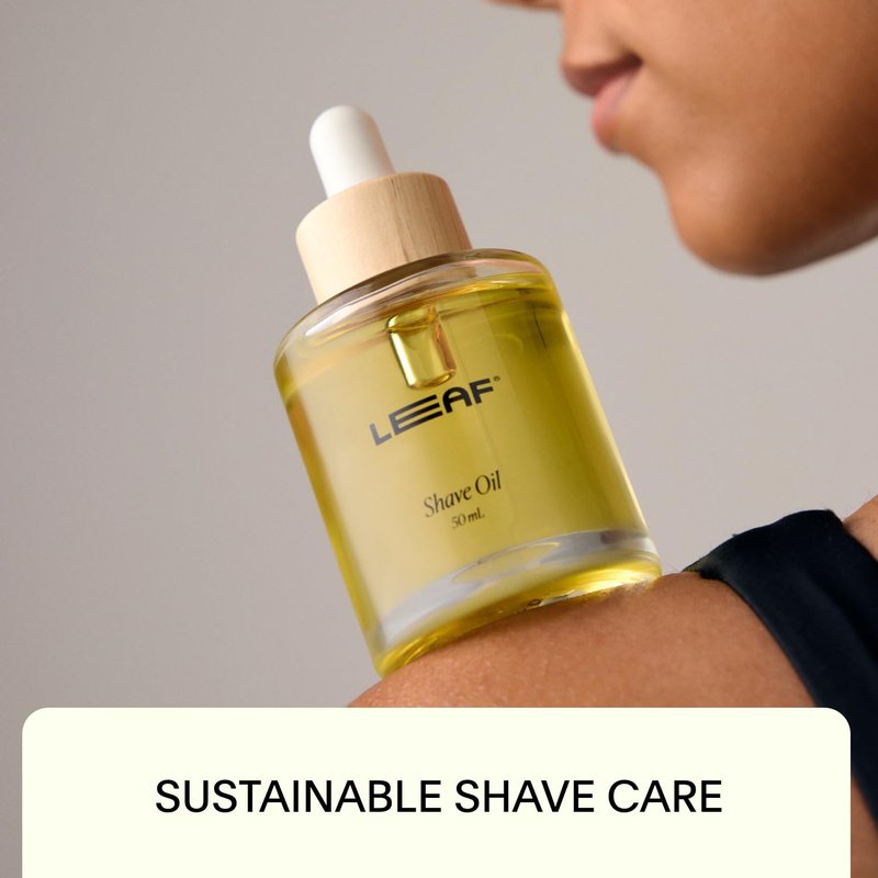 Leaf Shave | Leaf Pre- & Post-Shave Oil with Reusable Pump - Plant-Based Skin Conditioning Oil for Women & Men - Smooth Shave, Added Moisture, & Reduced Irritation - 5.9 fl oz