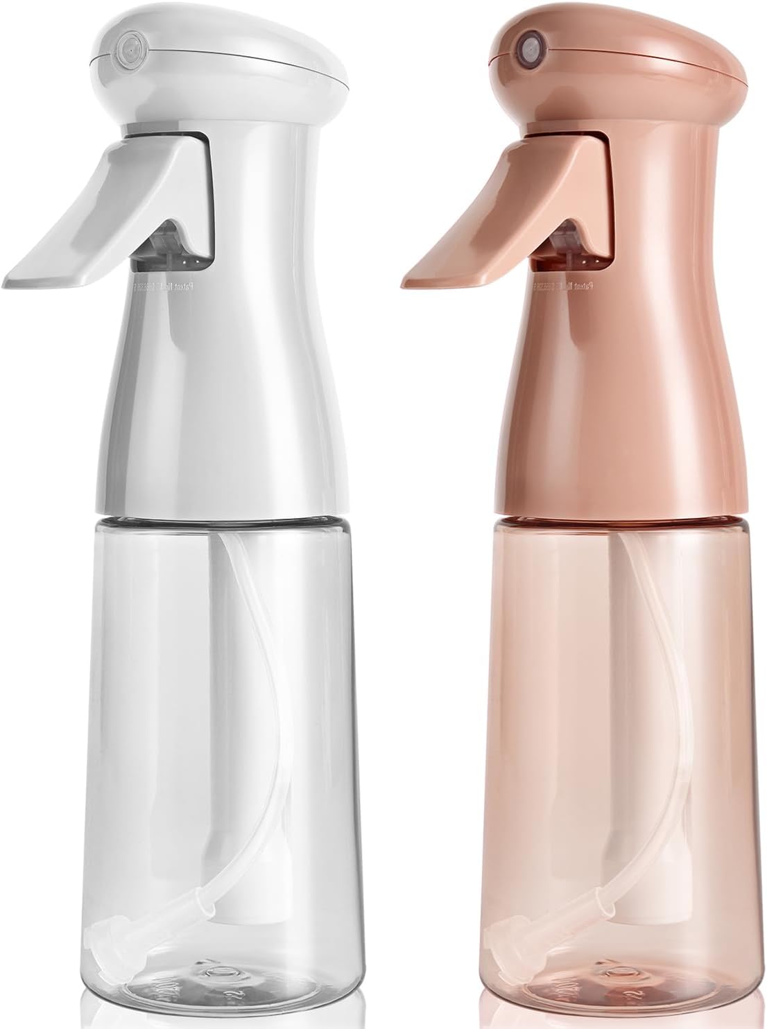 Continuous Mister Spray Bottle for Hair - Ultra Fine Mist Water Sprayer for Hairstyling, Cleaning, Plants | 2 Pack, 6.8 OZ