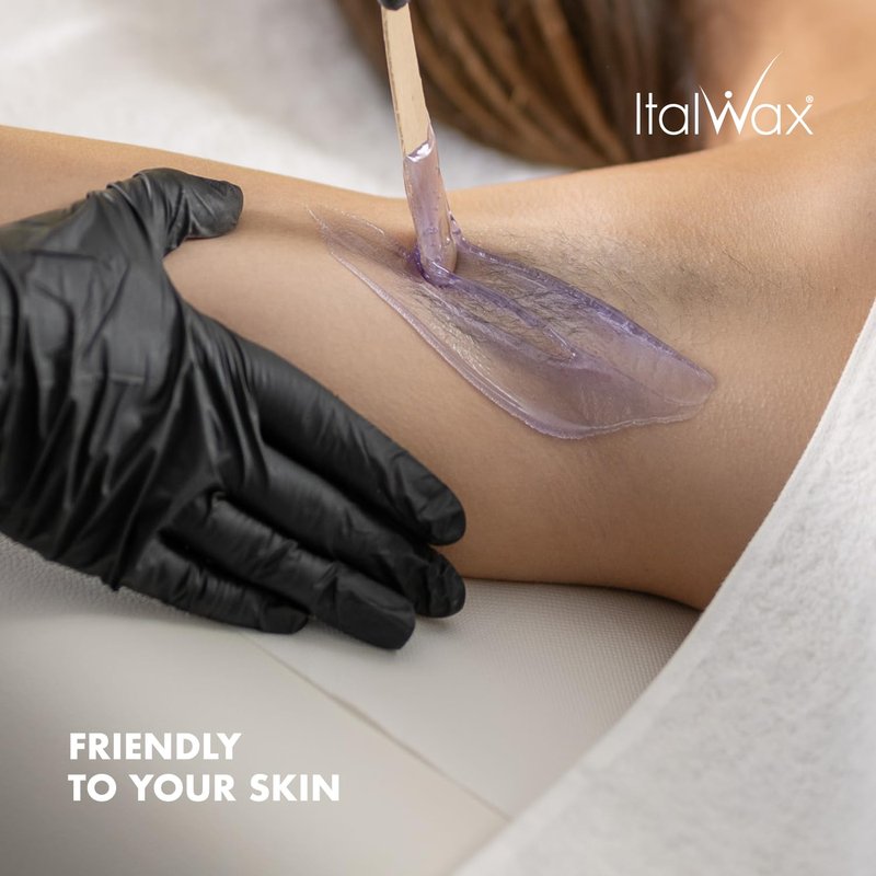 Italwax Top Line Orchid Hard Wax Beads 1 lb (450 g) – Transparent Fast-Setting Jelly Wax with Floral Fragrance for Bikini & Underarms, Strong Grip, Professional Use – Made in Italy