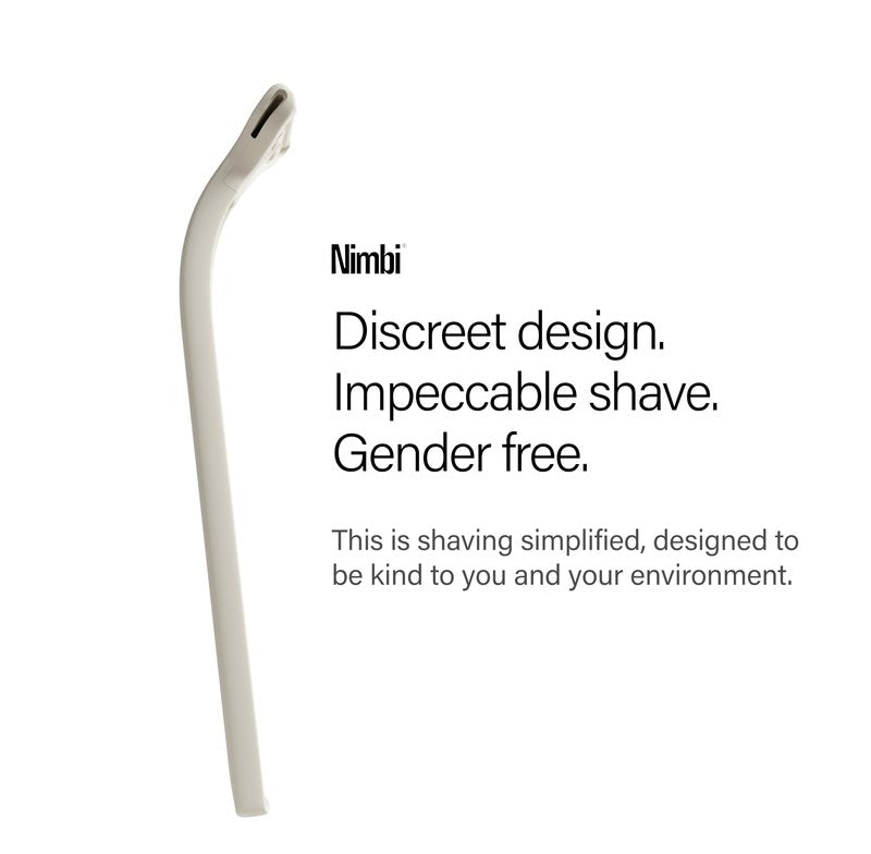 Nimbi Supply Razors, Plastic-Free Disposable Razors, Pack of 4, Face and Body, for Women and Men