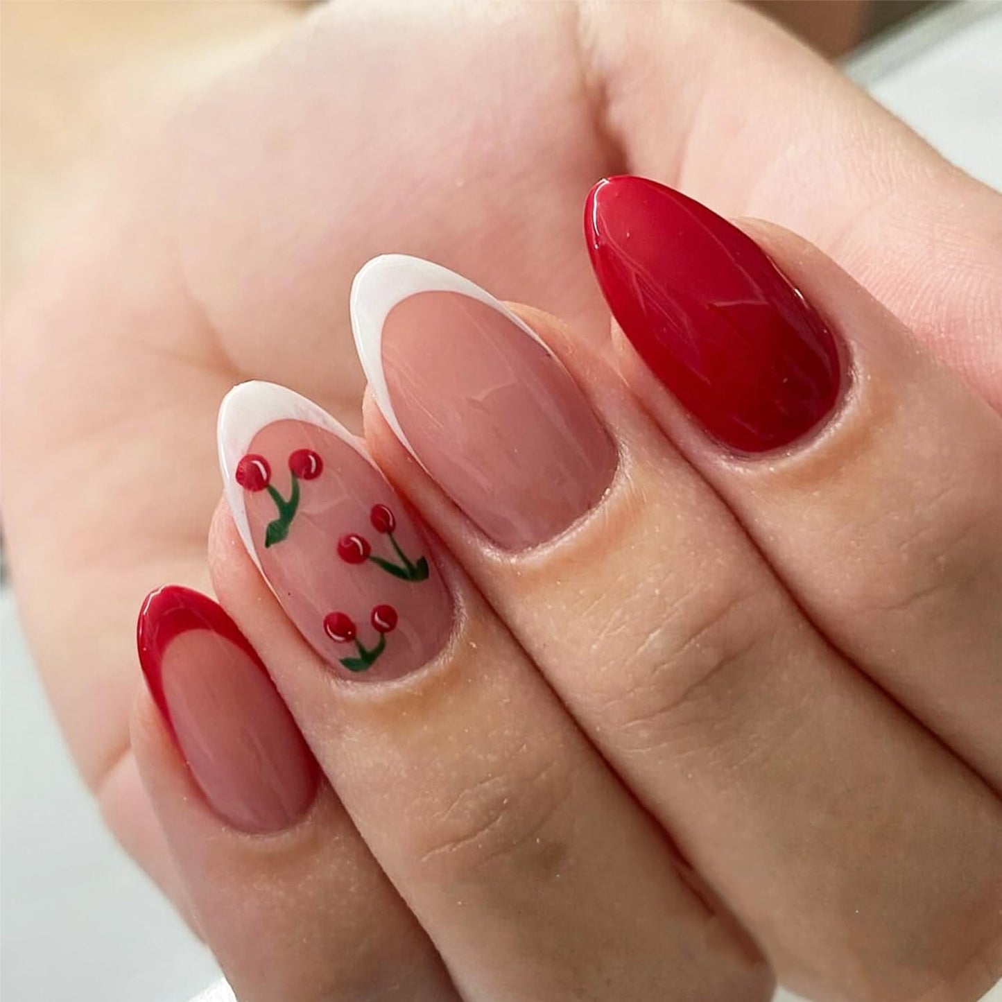 Short Almond Press-On Nails - 3D Gold Carved Ripple Design | Glossy Full Cover Acrylic Nails - 24 Pcs Nude Pink Manicure Set