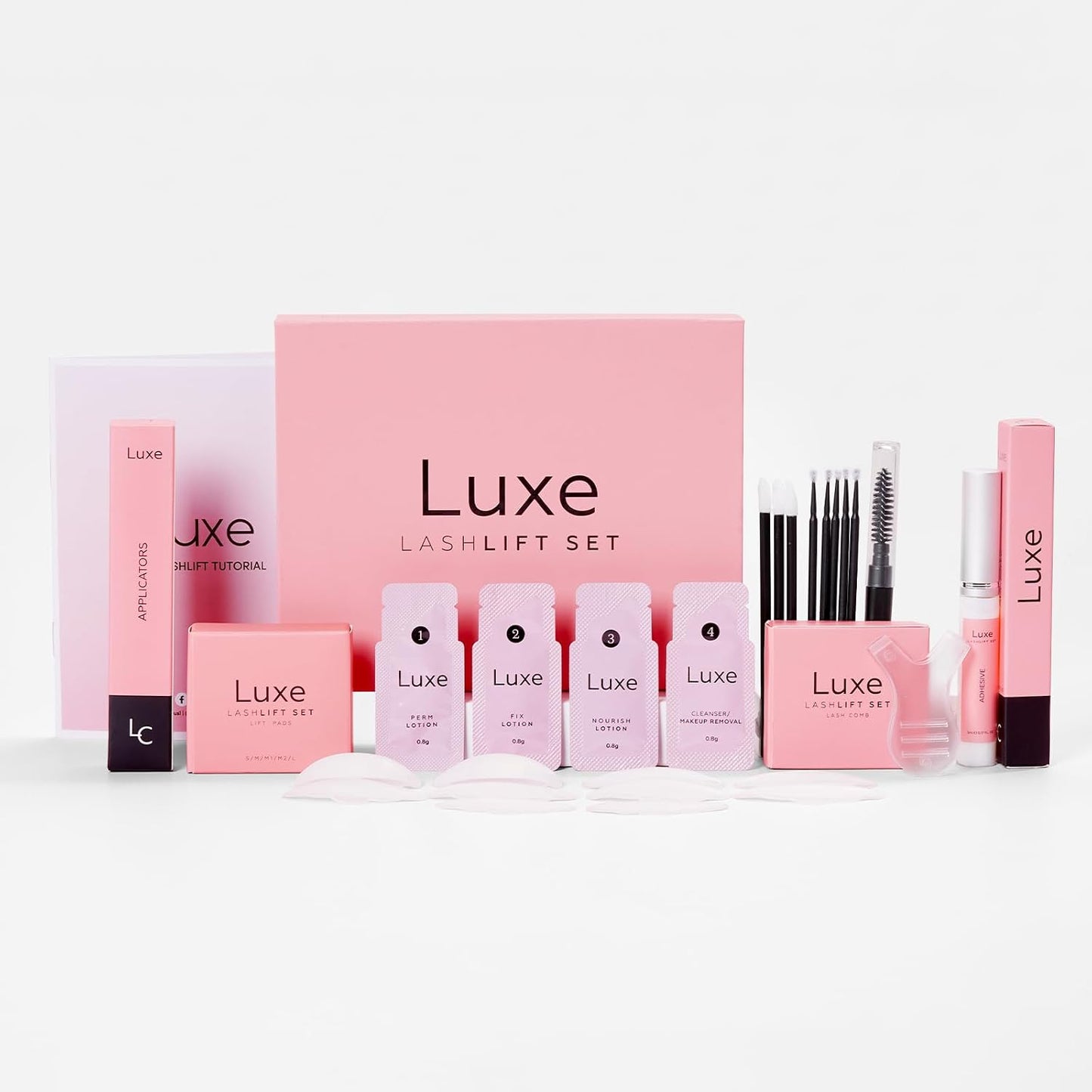 Eyelash Lift Kit - DIY Home Application for Long-Lasting Curled Lashes | 3 Complete Sets + 3 Refills