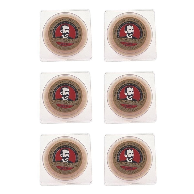 Col. Conk World's Famous Shaving Soap, Bay Rum 2.25 Oz (Pack of 6)