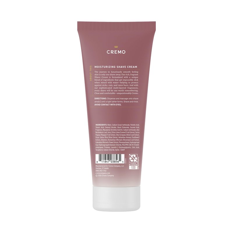 Cremo Women’s Shaving Cream Sensitive Skin, Moisturizing, Vanilla Tonka, Ultra-Slick Shave Cream for Women, Fights Nicks, Cuts and Razor Burn, 6 Fl Oz