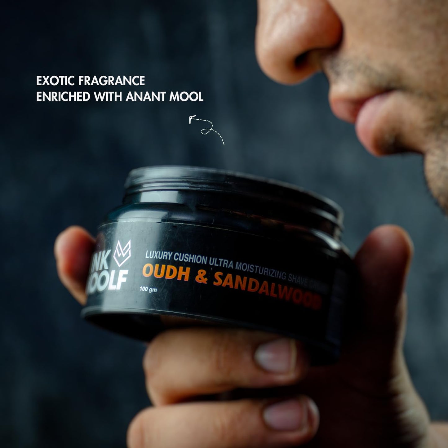 Pink Woolf Shaving Cream for Men, Rich Lather Wet Shave Cream for Shaving Brush, Smooth Razor Glide, Softens Beard, Oudh & Sandalwood Barbershop Scent, Traditional Shave Cream Jar, 3.5 oz