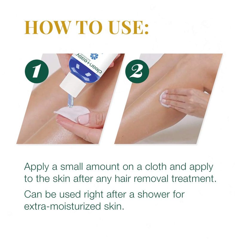 Clean + Easy Post Waxing Treatment, Azulene Oil – for Sensitive Skin, Soothes Irritation & Removes Wax Residue After Hair Removal, After Wax Care, 2 oz