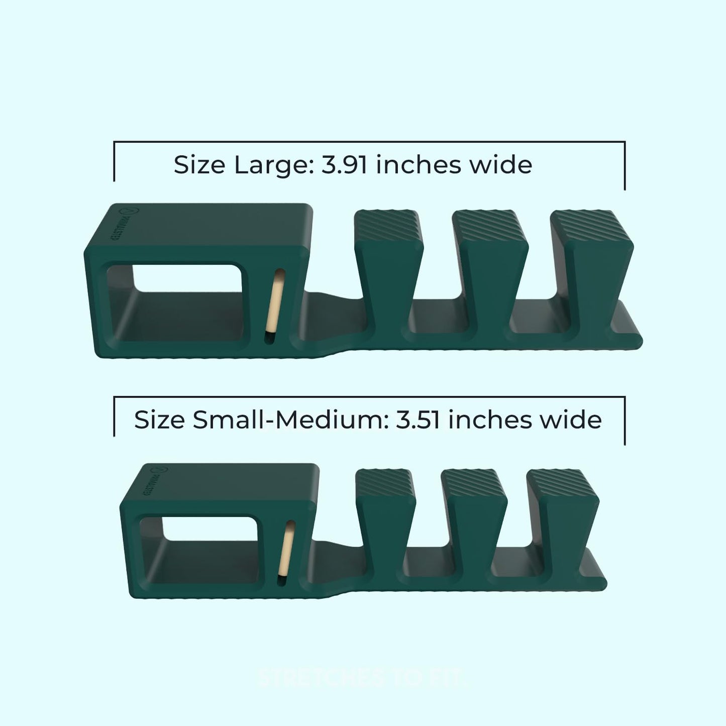 Adjustable Toe Separators - Bunion Corrector & Plantar Fasciitis Relief | 50% Thicker, 2 Pairs, Green - S/M & Large