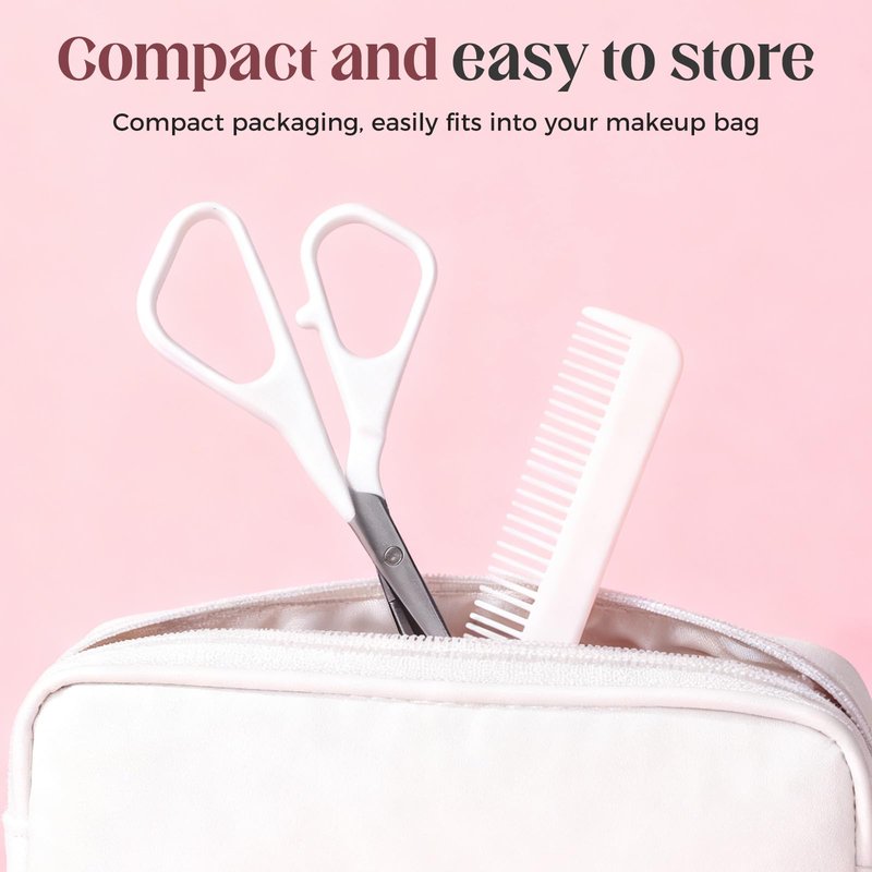 Eyebrow Trimmer Scissor, 2025 Upgrade Precision Eyebrow Grooming Kit, Portable Razor for Home Use, Removal Scissor Shaping Tool for Women (Yellow 1PCS)