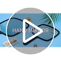 Handheld Black Mirror - 9.3" x 6.7" Portable Makeup Mirror