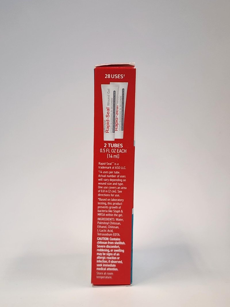 Rapid-Seal Wound Gel (2 Tubes) | Stops Bleeding in Seconds | Ideal for Cuts, Scrapes and Razor Nicks for Emergency First Aid Supplies