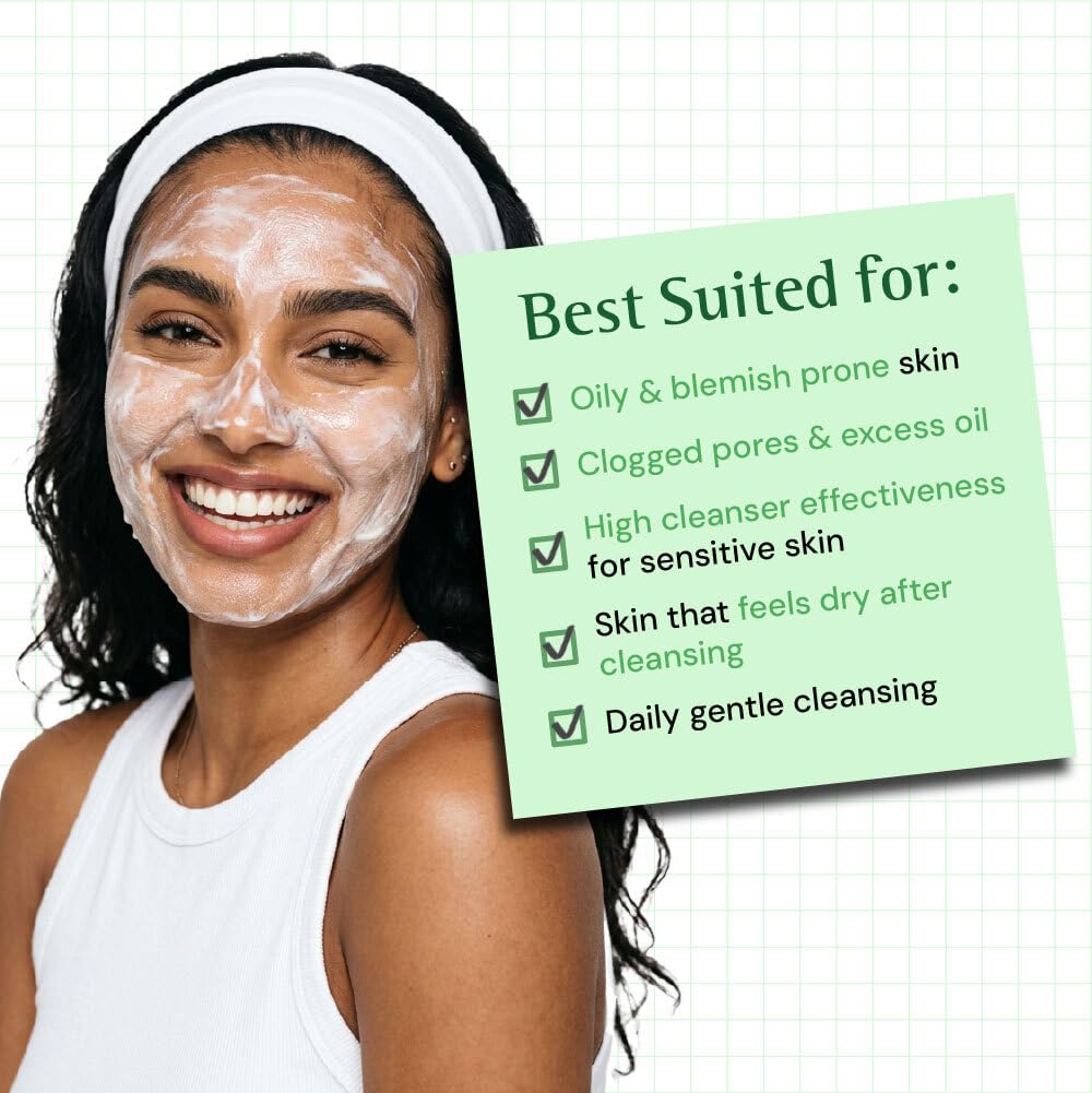 Tea Tree Relief Foam Cleanser - Gentle Daily Face Wash for Acne-Prone Skin | Soothes Redness & Minimizes Pores | 5.07 fl oz