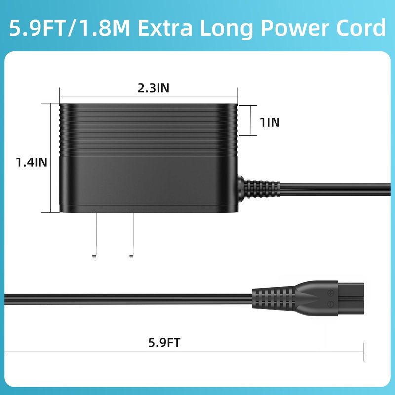 Charger for Pet Hair Eraser 2390 2390A 23903 2284W 2284 Bissell Charger Compatible with Bissell Pet Hair Vacuum 14.4V Lithium Ion Cordless Hand Vacuum 1614206 ZD5F230030US Power Adapter