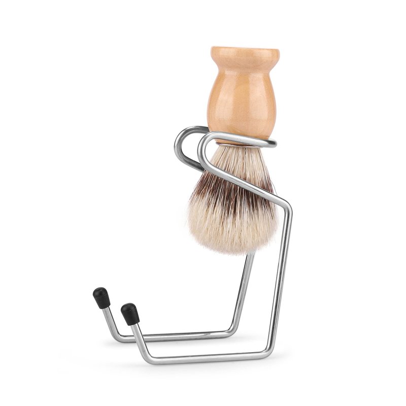 Aethland Shaving Brush Set for Men, 4 in1 Include 100g Shaving soap, Badger Shaving Brush and Stainless Steel Shaving Stand & Shaving Bowl for Husband Birthday Boyfriend Father's Day Gifts(Upgrade W)