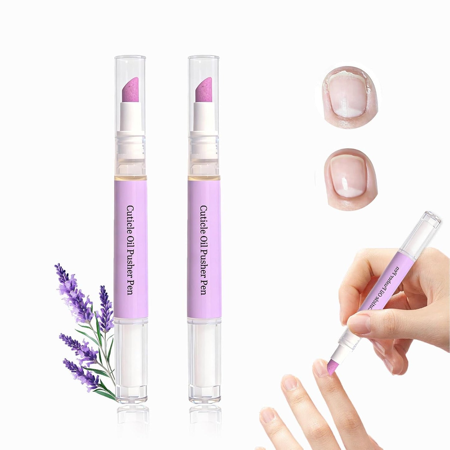 Ceramic Cuticle Pusher Oil Pen - Nourishing Cuticle Remover for Dry & Damaged Nails | 2ml