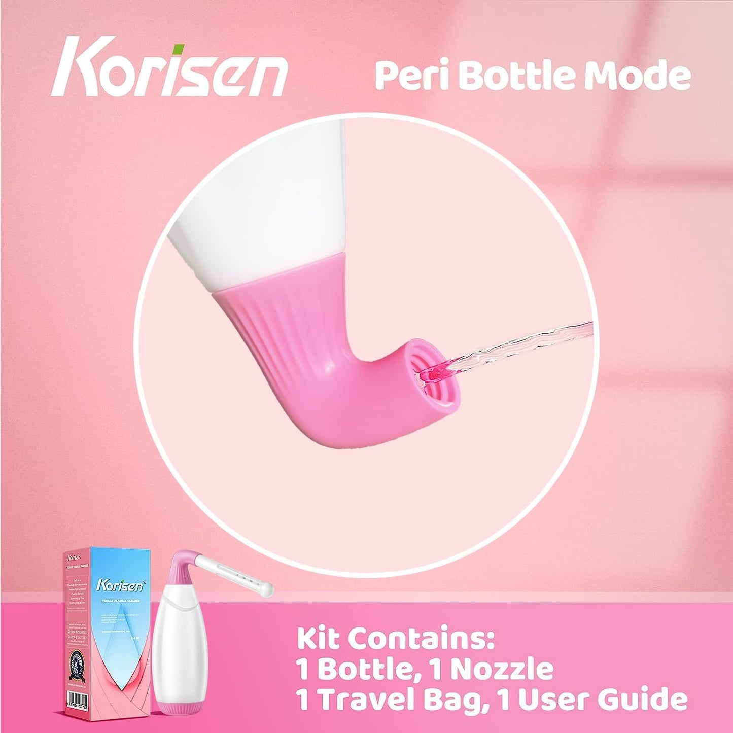 Multi-Functional Douche Bottle for Women - Reusable Upside Down Peri Bottle for Postpartum Care | Travel Size Vaginal Cleansing