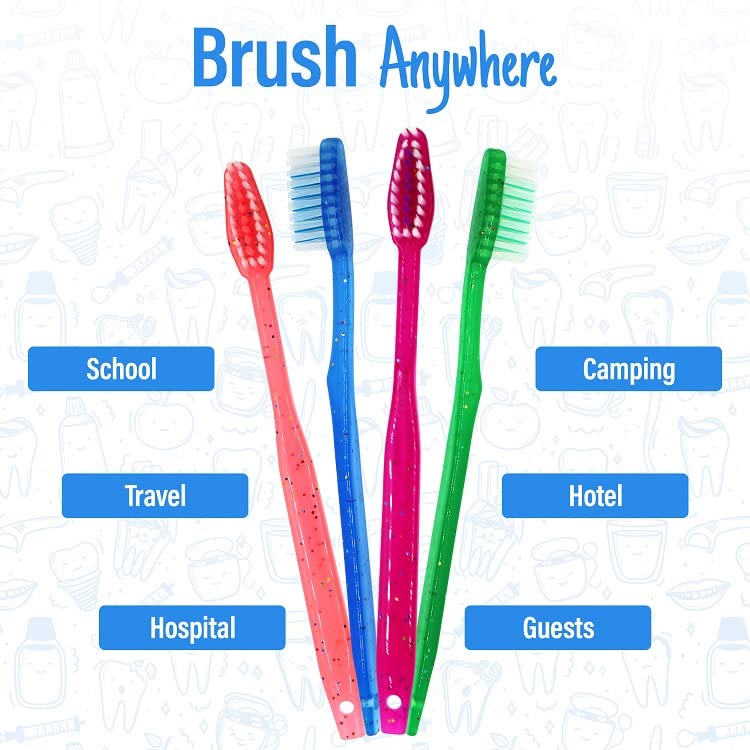 Kids Disposable Toothbrushes with Bubblegum Paste Pack – Individually Wrapped, 144 Count