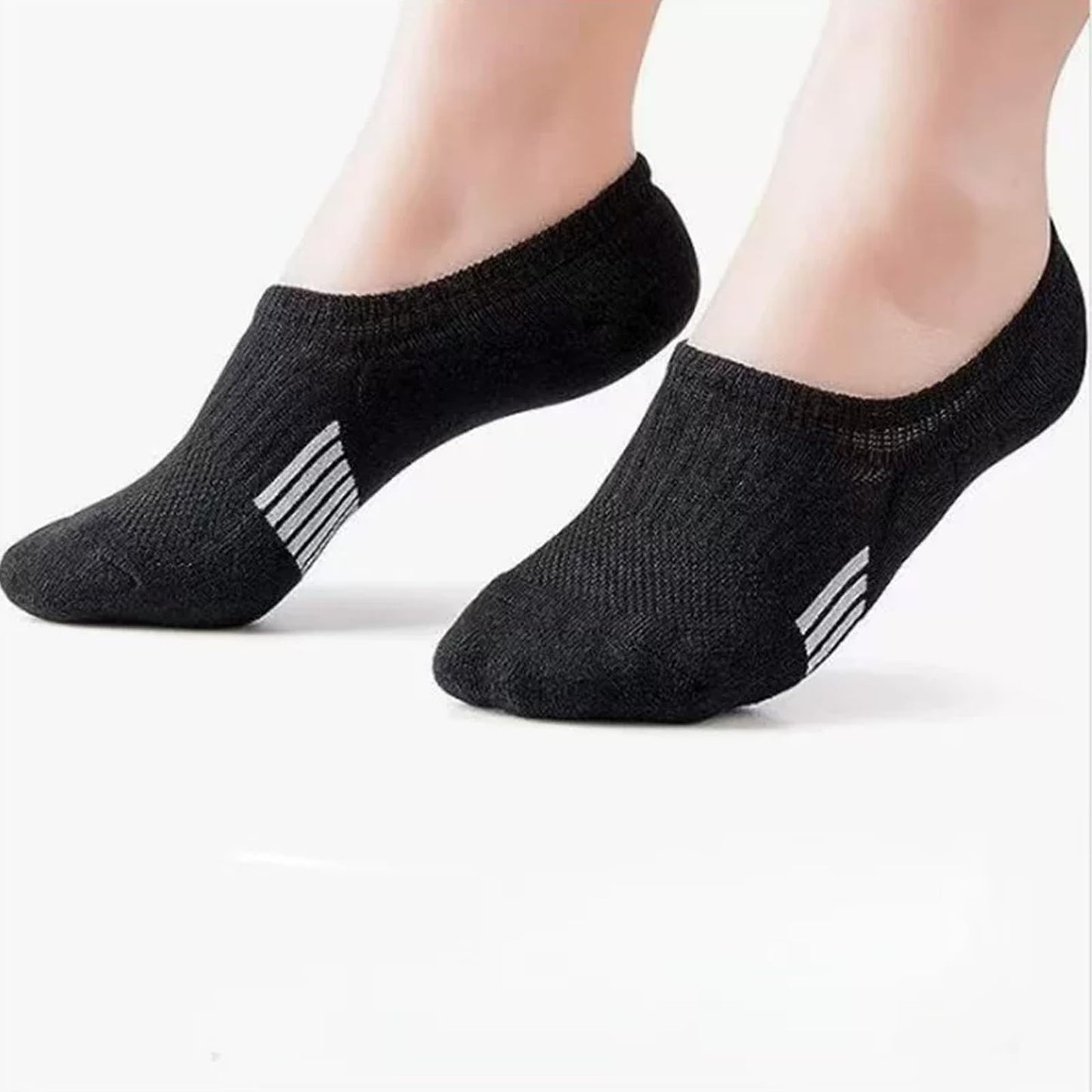 5 Pairs No Show Socks Womens Low Cut Non Slip Athletic Cotton Invisible Women Sock - US 6-9