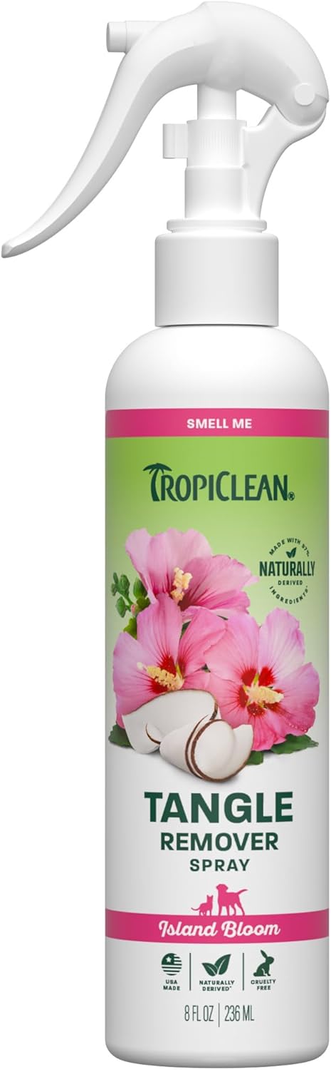 TropiClean Dog Detangler Spray - Leave-In Conditioner for Doodles & All Coat Types | 16 oz, Sweet Scent