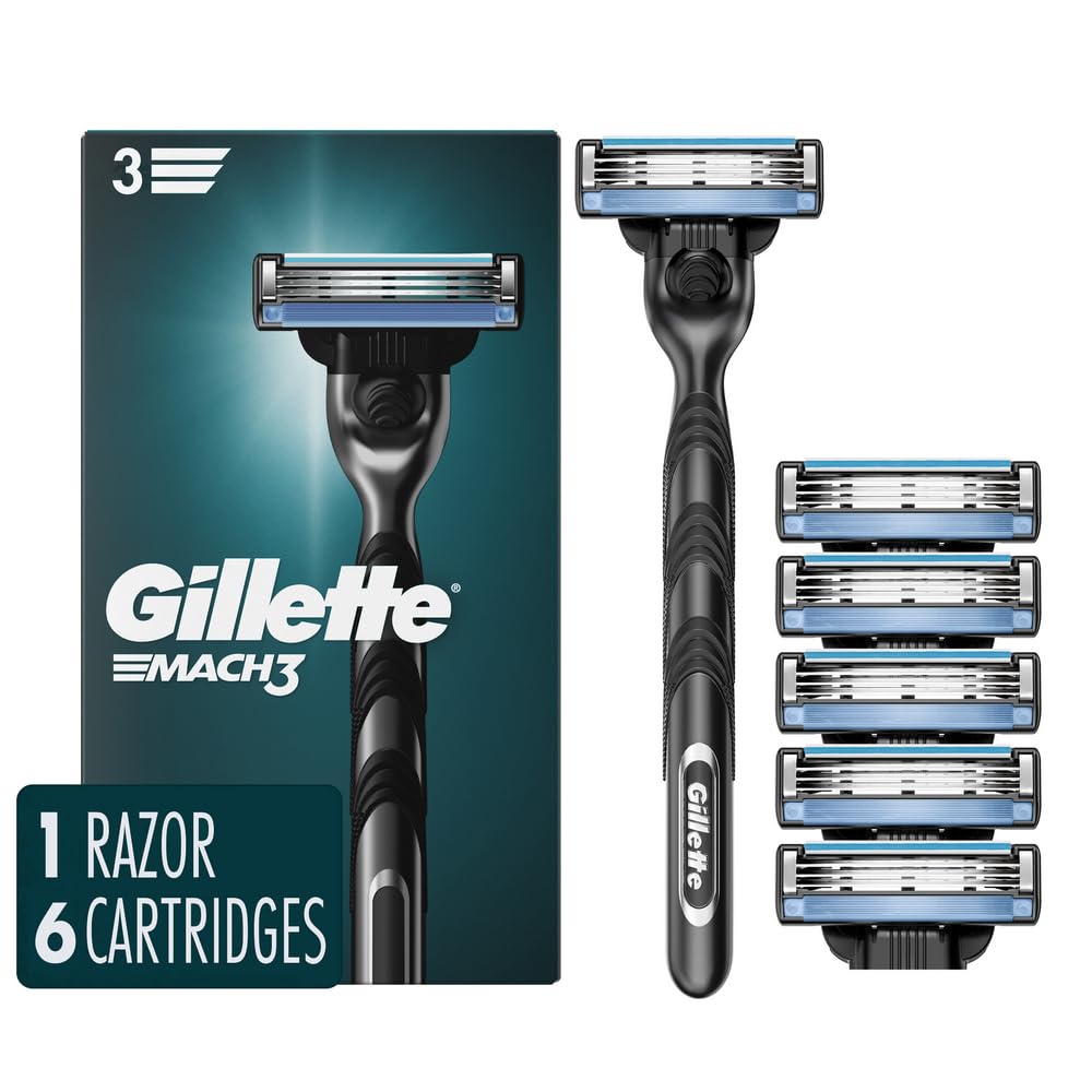 Gillette Mach3 Razor for Men - Precision Shaving System with Handle & Blade Refill