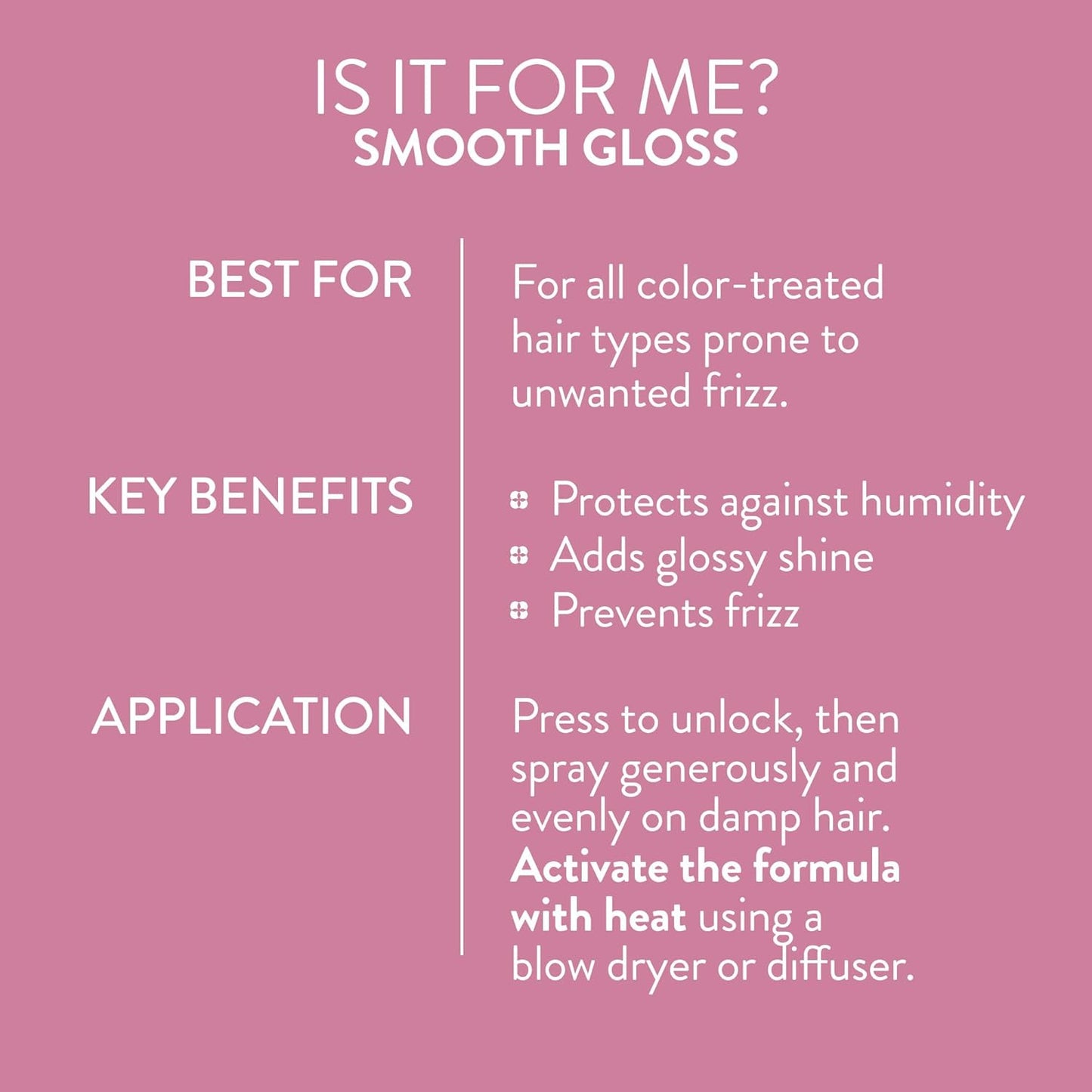 Pureology Smooth Gloss Silkmorphose Spray - Heat-Activated Frizz Control & Shine Treatment for Color-Treated Hair | Vegan Formula