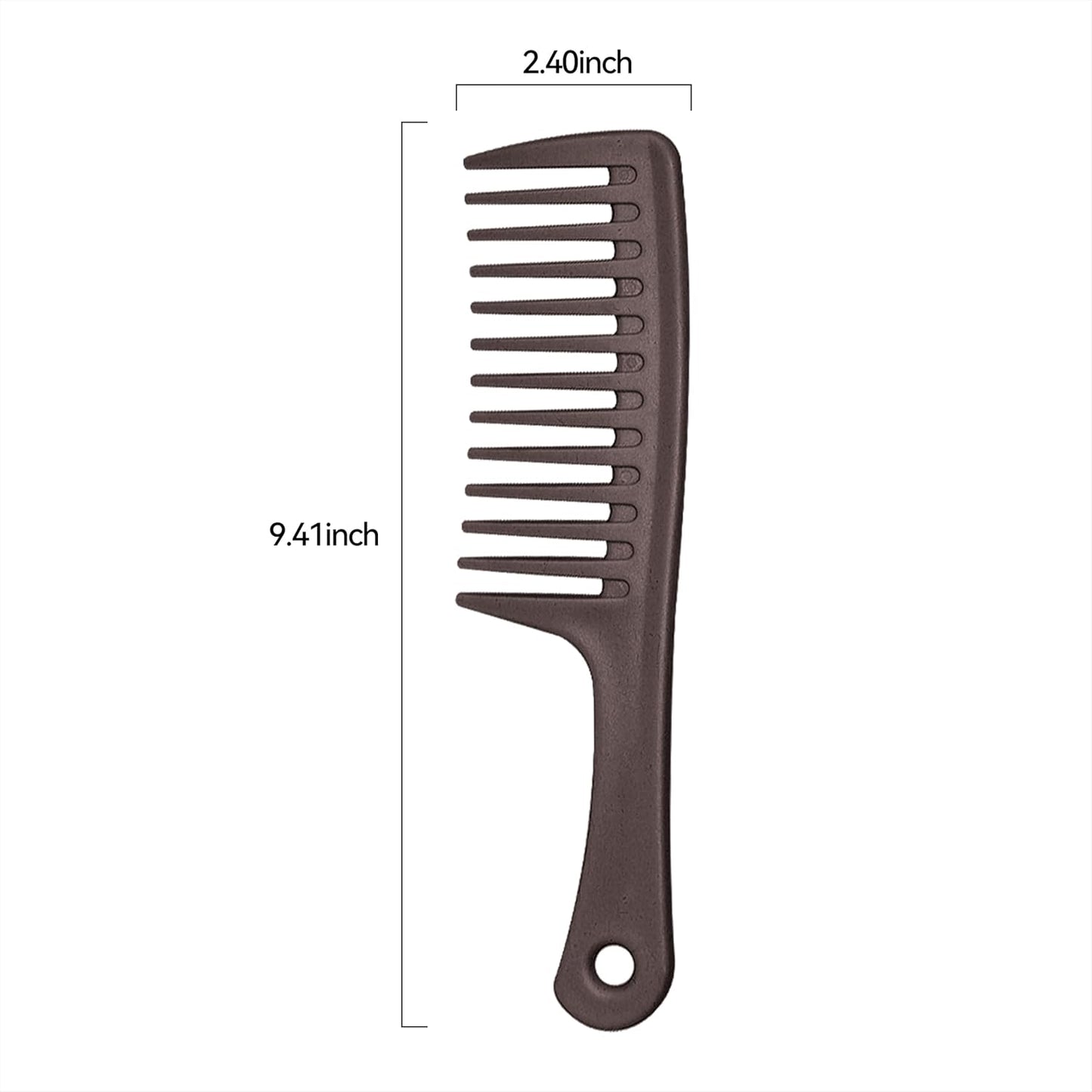 Wide Tooth Comb for Curly Hair - Anti-Static Detangling Brush | Moisture Resistant, Reduces Breakage & Balances Scalp Oils