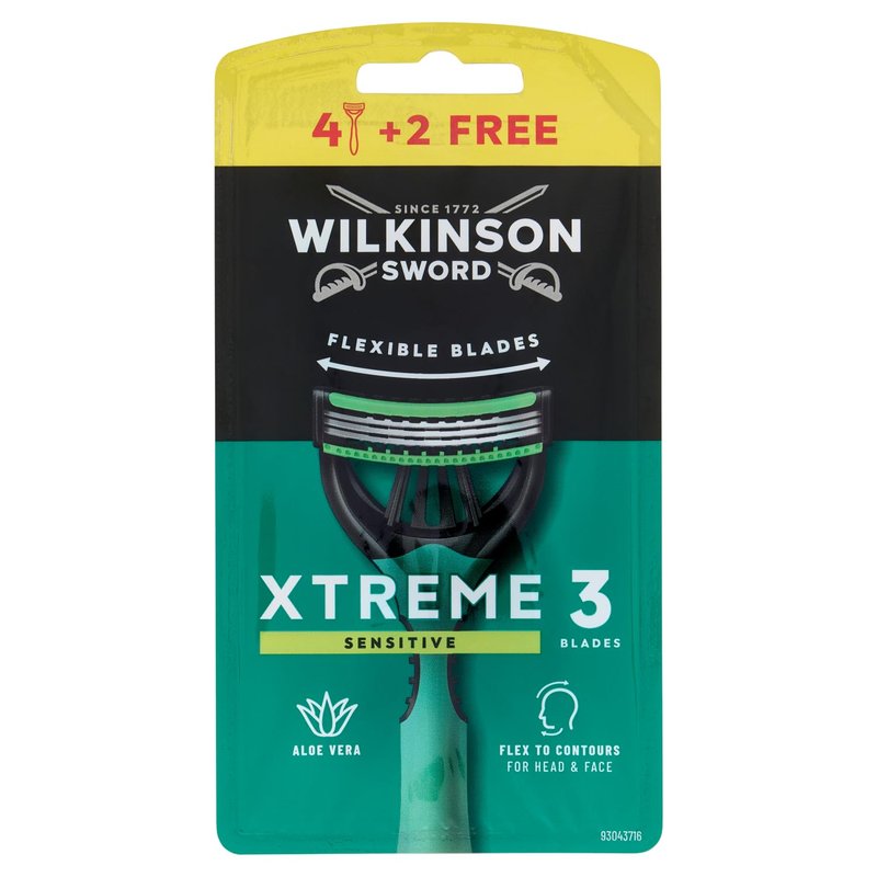 Wilkinson Sword Xtreme 3 Sensitive Disposable Razors - 6 Count