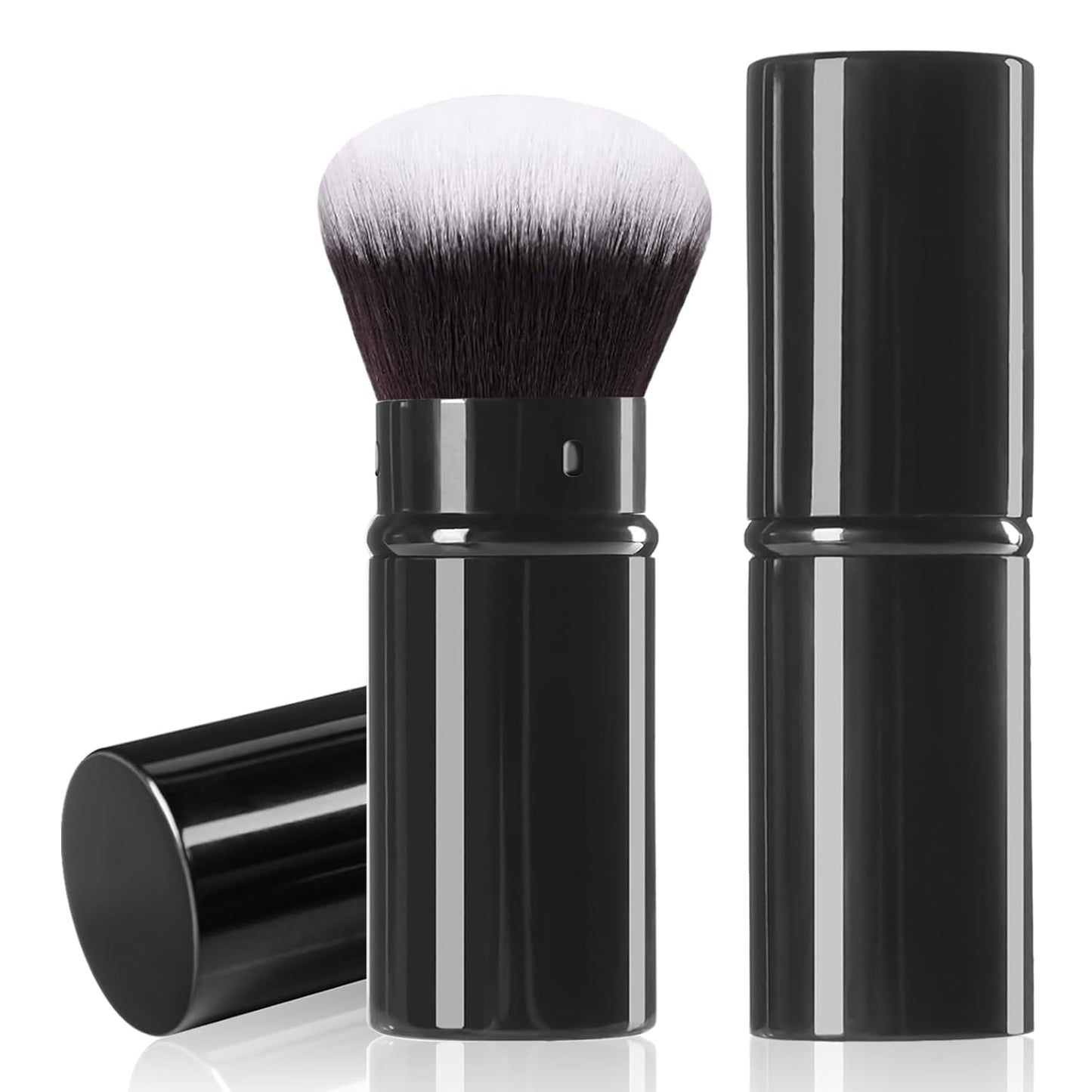 Retractable Kabuki Makeup Brush - Professional Travel Powder Brush for Flawless Blending | Ideal for Liquid, Cream, Blush & Bronzer