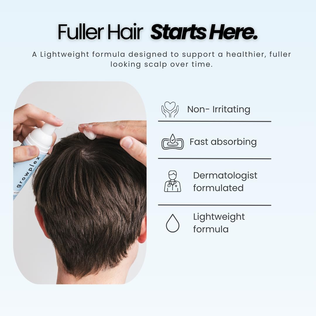Vitafoam 5% Minoxidil Foam for Hair Regrowth | DHT Blocking, Non-Greasy, Fast-Drying Formula for Men & Women