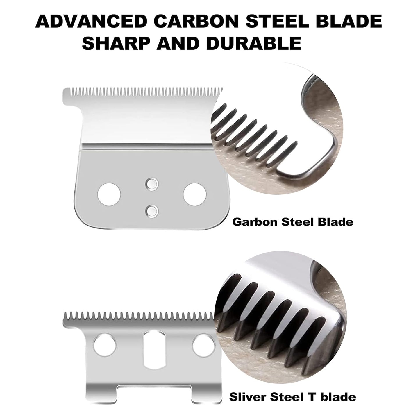 2 Pack T Blades fits for G, GO, GTO, GTX, Headliner LS2, LS3 Replacement,clipper blades,Already assembled(Silver)